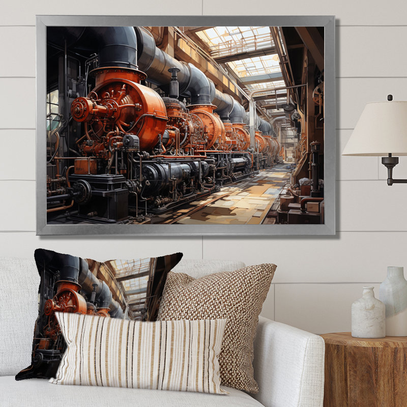 «Power Plants Powerful Energies III» sur toile, 12" H x 20" W, White Picture Framed