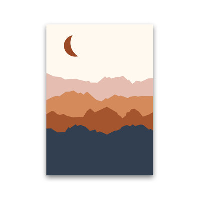 Moon Blue Mountain 01 - Print