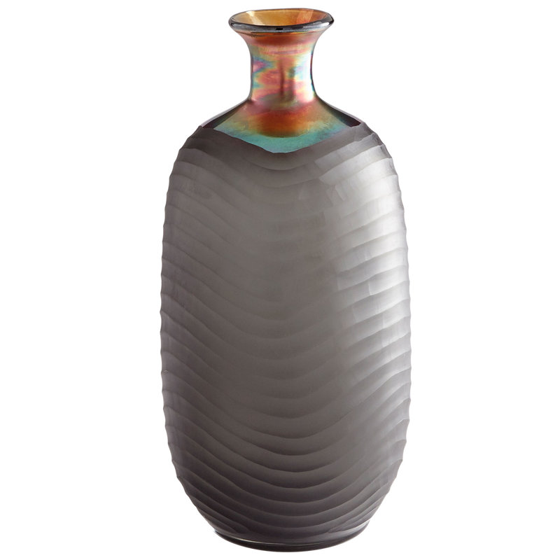 Jadeite Glass Table Vase, 16.25" H x 7.75" W x 7.75" D