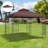 Outsunny 9.8' X 9.8' Gazebo Replacement Canopy, 2-Tier Top UV Cover For 9.84' X 9.84' Outdoor Gazebo Models 01-0153 & 100100-076, Coffee (TOP ONLY)-123312261-123312262