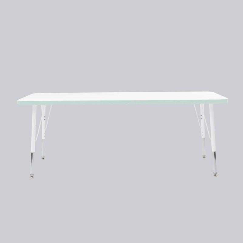 Table rectangulaire d'activités thermofusionnées avec pieds réglables et pivotants standard, H 30 po x l 24 po x P 60 po