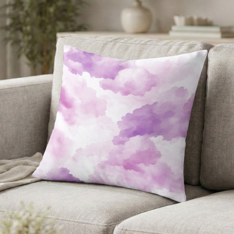 Coussin décoratif abstrait - Coussin Boho, H 16 po x l 16 po