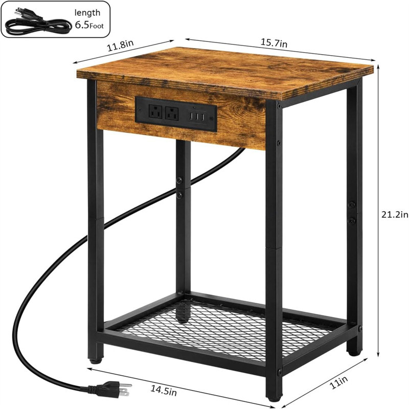 Table de bout Azaraya, Brun