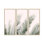 Coastal Retreat "Blush Palm Leaves" Framed 3-Piece Wall Art Set By Kathrin Pienaar