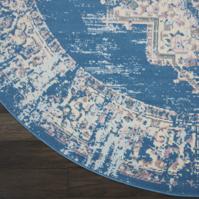 Skender Oriental Indoor Rug, Round 8'