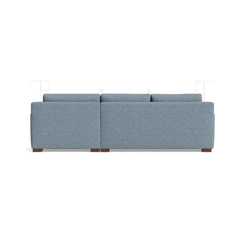 Catalina Chaise Sectional, Performance Weave - Carrot, Right Hand Facing