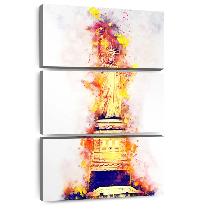 Masam NYC Watercolor - Lady Liberty, H 74 po x l 48 po