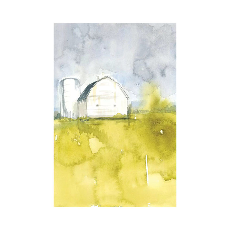 Barn on Citron II 1 Piece Wrapped Canvas Wall Art, 101.6 cm H x 66.04 cm W