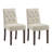 Parsons Tufted Dining Chairs, Diamond Button High Back Fabric Cushion, Solid Rubberwood Legs-958919045