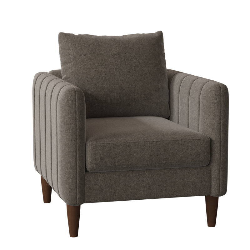 Kaveen Upholstered Armchair, Espresso, Jango Mushroom