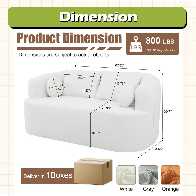 Canapé-dans-une-causeuse, Beige Chenille