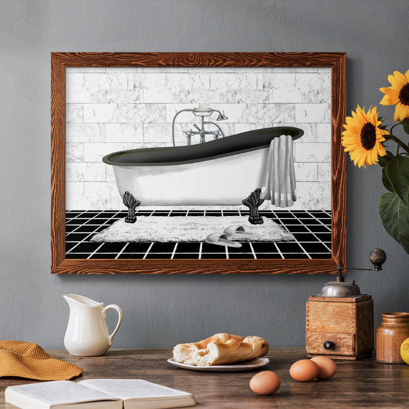 Modern Bath II, reproduction d'art sur toile, H 18 po x l 26 po, Érable