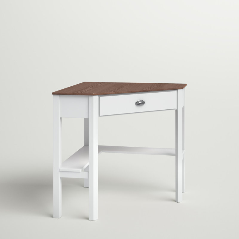 Aust Corner Computer Desk, Natural/White