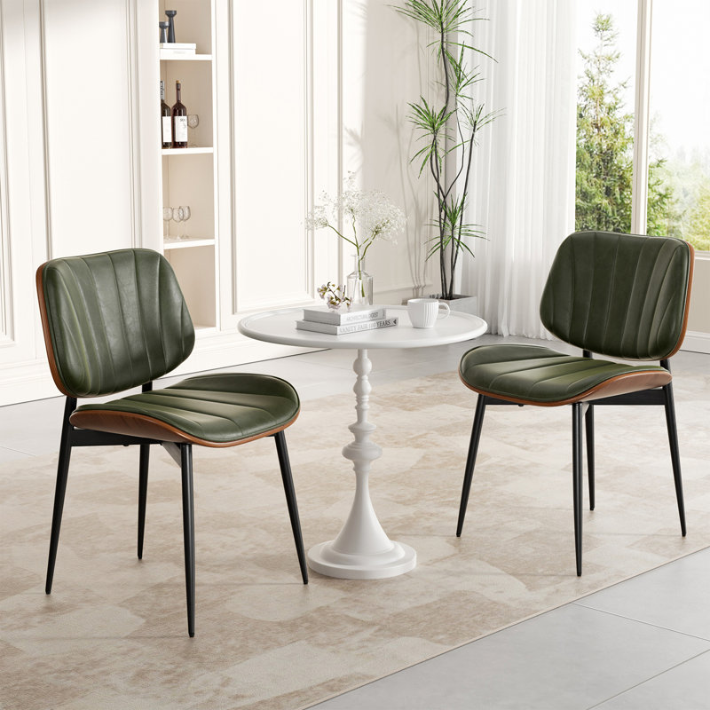 Chaises de salle à manger rembourrées en cuir de polyuréthane, chaises d'appoint pour salles à manger, cuisines et salons