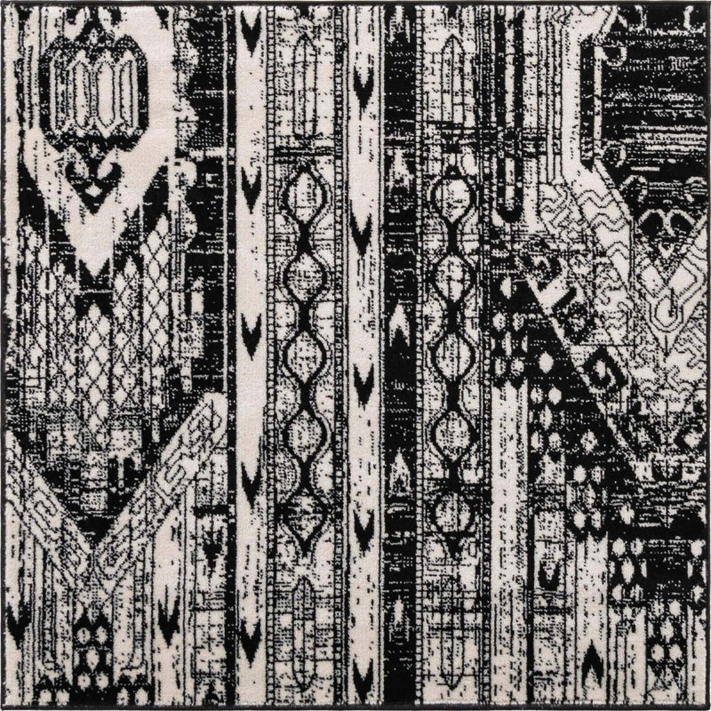 Hewan Geometric Indoor Rug, Square 4'1"