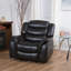 Fauteuil inclinable de conception classique, fauteuil inclinable en polyuréthane et baies noires