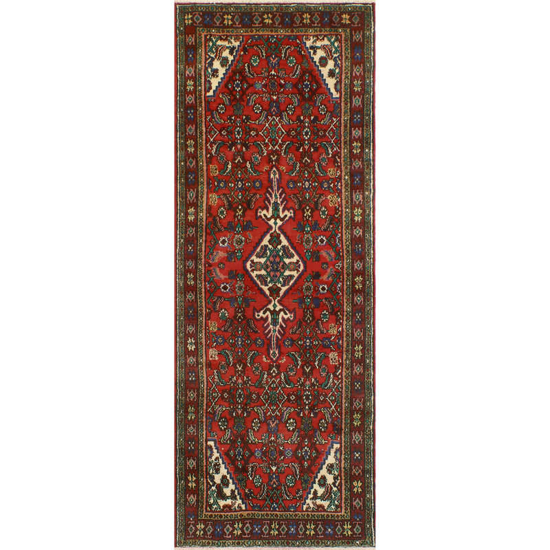 Khusbu Distressed Halit Red Runner