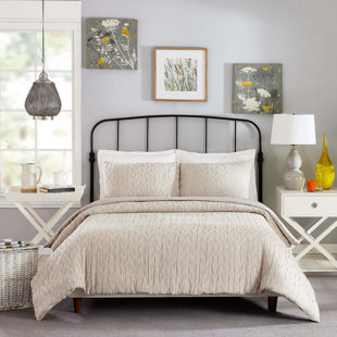 Better Homes & Gardens 3-Piece Grey Tonal Matelasse Duvet Cover Set, King