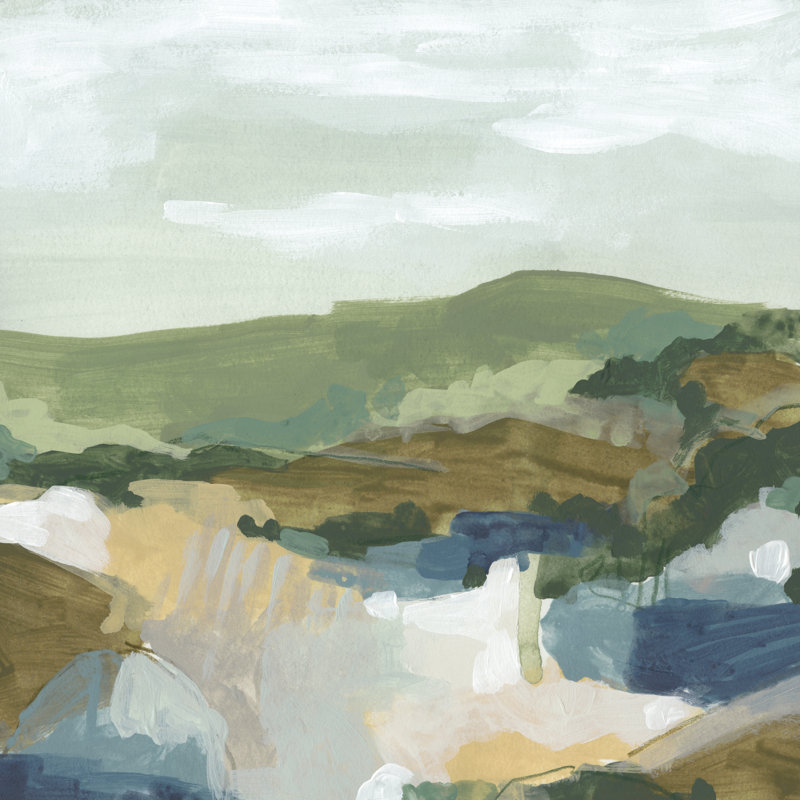 «Plein Air Primitive II» par June Erica Vess - peinture sur toile tendue, H 36 po x l 36 po