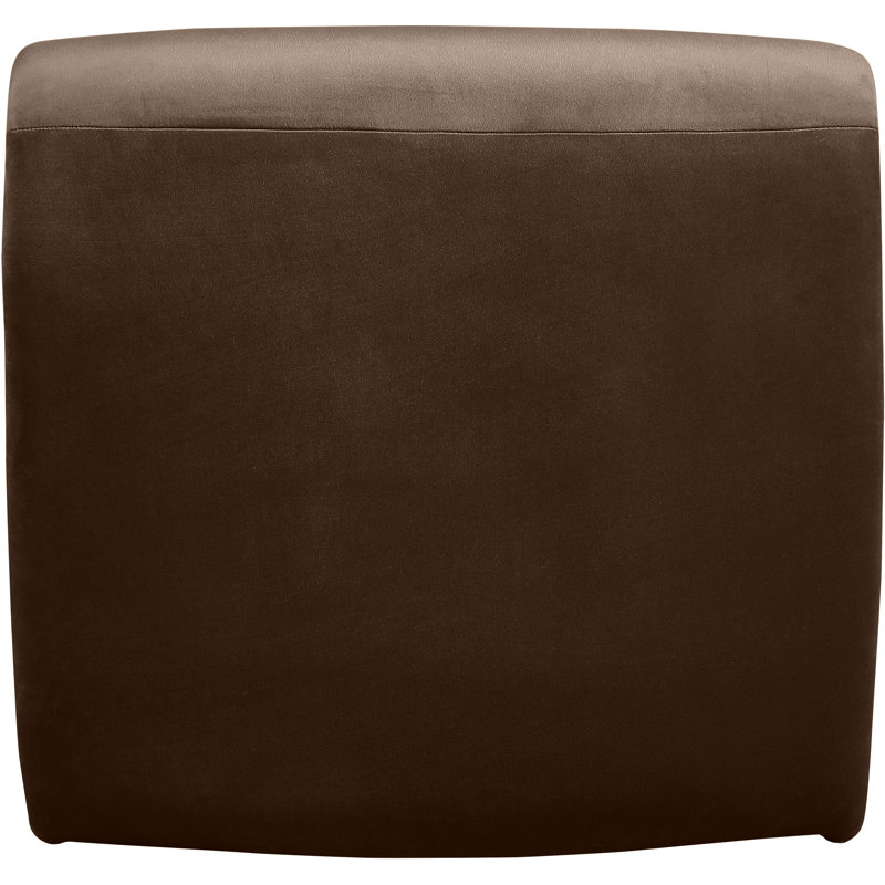 Fauteuil d'appoint en velours Koco, Velours brun