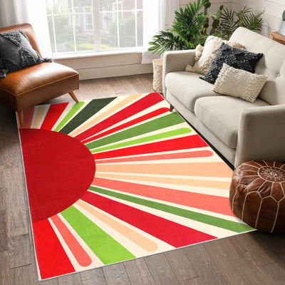 Mignon tapis lavable à la machine Sunburst