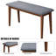 Banc rembourré en tissu Eljin