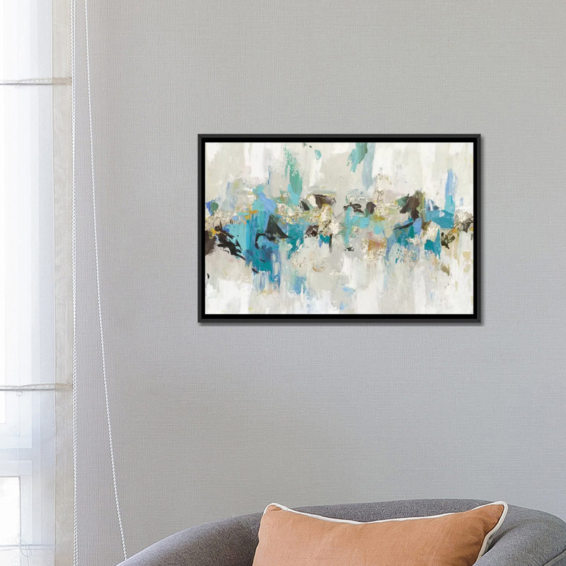 «Blue Silver III» par Tom Reeves - Estampe numérique sur toile tendue avec châssis, H 18 po x l 26 po x P 1,5 po