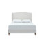 Très grand lit tapissier à oreilles Hannah / très grande tête de lit tapissier de 54 po Hannah / Toile texturée de qualité supérieure d'aspect chenille ivoire / motifs minimalistes / aucun sommier nécessaire / assemblage facile / très grand lit-1544025509-1544025513