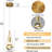 Brushed Brass Finish Globe Crystal Pendant Light - Mini Dimmable LED Hanging Ceiling Fixture