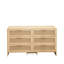 Tablette naturelle - 6 tiroirs, rangement en coin en arc et pratique-315088887