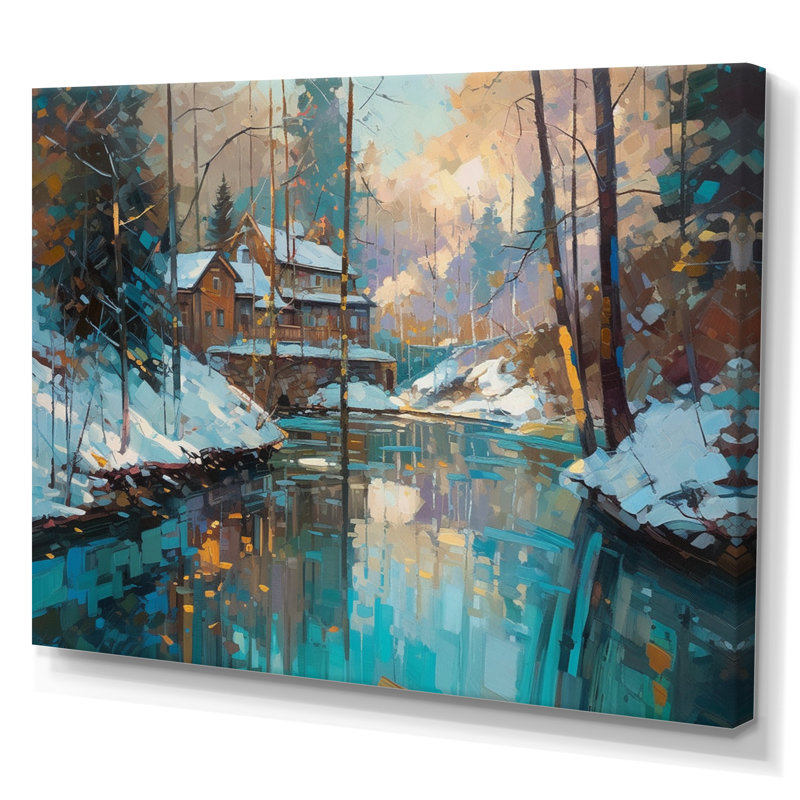 Wintery Forest III - Imprimé, H 24 po x l 32 po x P 1 po, Toile tendue