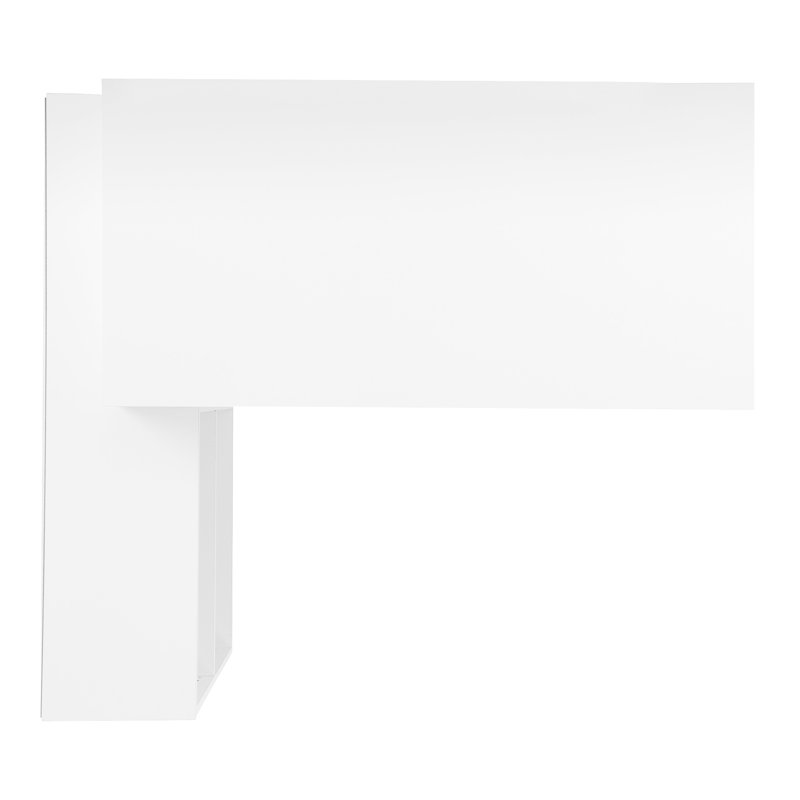 Kerri Modular L-Shaped Executive Desk, Pearl White