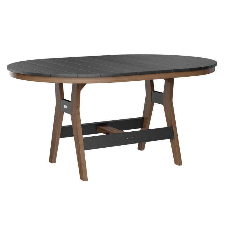 Table de bar berlinoise Berlin, Acajou antique, Noir, 38.87" H x 64" W x 44" D