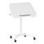 Support d'ordinateur portable blanc pour ordinateur portable avec table réglable en hauteur et inclinable