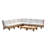 RamledSect 115'' Teak Outdoor Patio Sectional with Sunbrella® Cushions