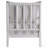 White And Navy Upholstered Stripe Accent Chair