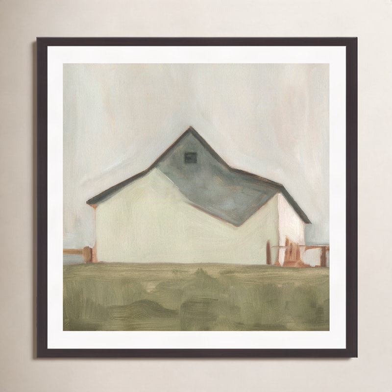 Serene Barn V Painting by Emma Scarvey, 20"H x 20"W, Espresso