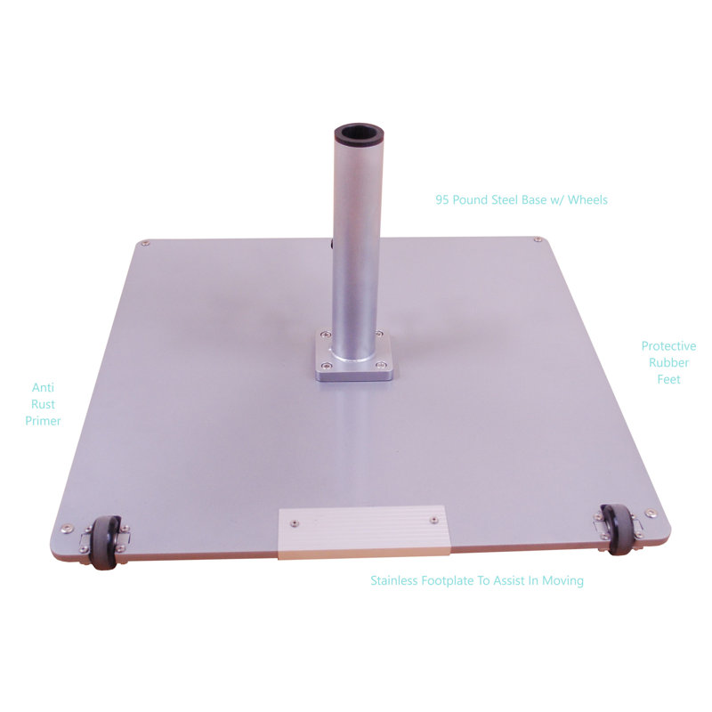 Base de parasol autoportante Phat Tommy, Argent