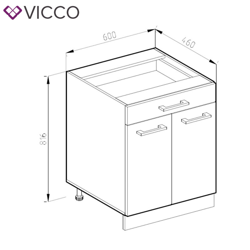 Meltem Glossy Base Unit, Sonoma