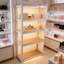 Rangement pour garage sous-sol: Étagère de rangement polyvalente à 5 niveaux en bois d'acier blanc Crisp, 59 x 29,5 x 12 pouces