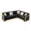 Canapé modulaire en L 106 po Chesterfield, capitonné à boutons avec coussins pour le salon, facile à assembler-2074570932