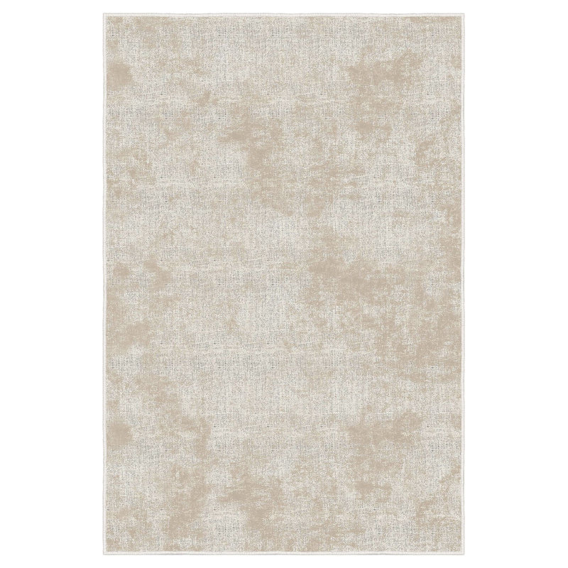 Warenne Luxury Cotton Area Rug, 2.6 x 3.9 ft | 100% Cotton, 1200 GSM, Pile Height: 0.4 in, Sponge Height: 0.1 in, Felt Base: 0.2 in | Antibacterial, Non-Slip PVC Underside, Machine Washable, Cream Color | Perfect for Living Room & Bedroom