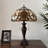 Haruko Tiffany Table Lamp Stained Glass Baroque Style Lavender LED Bulbs Included 16'W*16"D*24"H-1420516