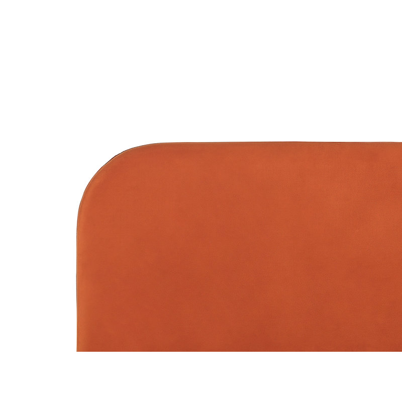 Glaser Upholstered Bed, 160 x 200cm, Orange