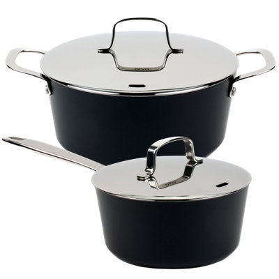Alva Maestro 4.5-Quart Nonstick Stock Pot & 2-Quart Nonstick Saucepan With Lids