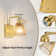 Vintage Wireless Rechargeable Armed Sconce with Remote and Bulb, Battery Operated Wall Sconce