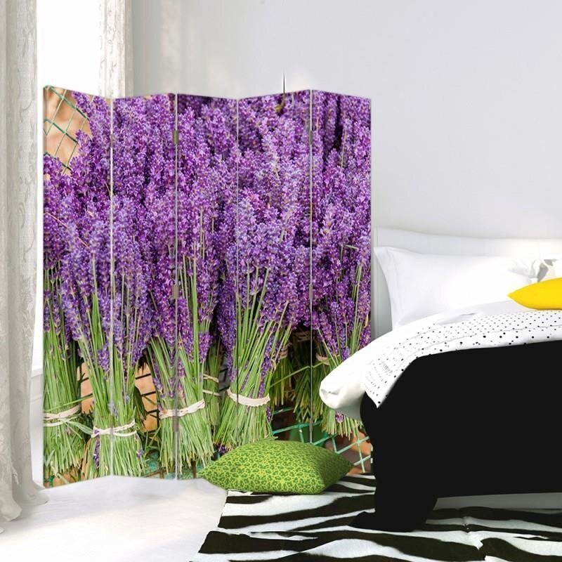 Raumteiler Bouquet Lavender mit 5 Paneelen