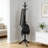Freestanding Coat Rack With 9 Hooks, Adjustable Height Hall Tree For Entryway, Office, Or Bedroom, Stable Tri-Leg Base, Premium Rubber Wood Construction