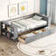 Lit de jour simple avec tablettes et tiroirs-1964891258
