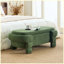 Banc de coffre ottoman rembourré vert de 124 cm (48,8 po), banc d'entrée moderne avec siège, banc de rangement au pied du lit pour salon et chambre-472337731